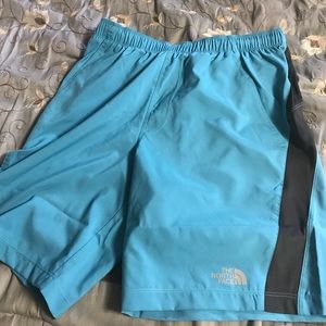 North Face training shorts.